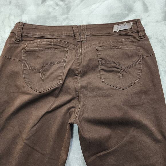Royalty For Me Wannabettabutt Jeans Womens 30 Brown Mid Rise Skinny Stretch - Picture 6 of 16